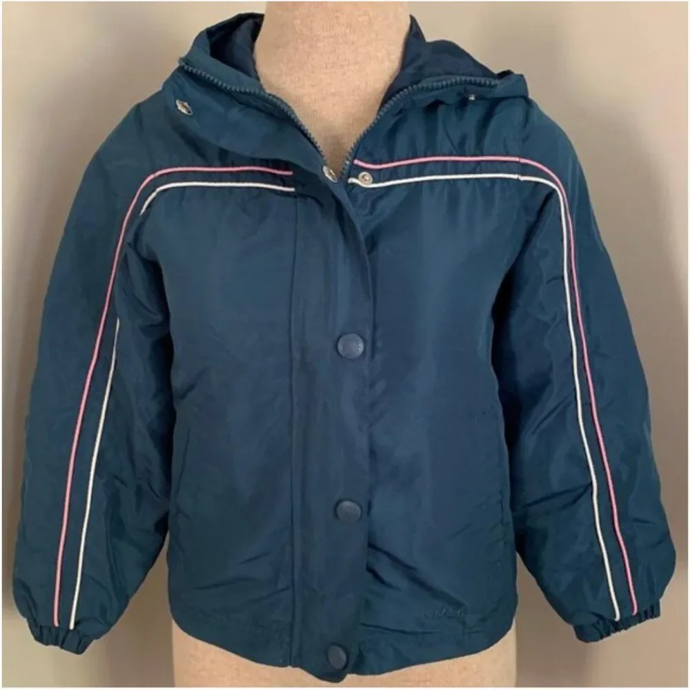 Oshkosh Girl's Hooded Jacket Full Zip and Snap Closure Size 7
